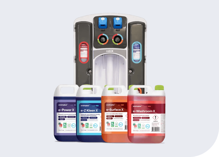 Range of commercial cleaning chemicals