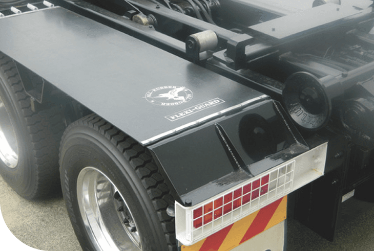 Heavy-duty truck mudflaps