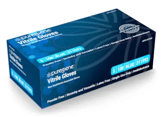 Puregiene® Vitrile Gloves Powder Free Blue Small Carton 100
